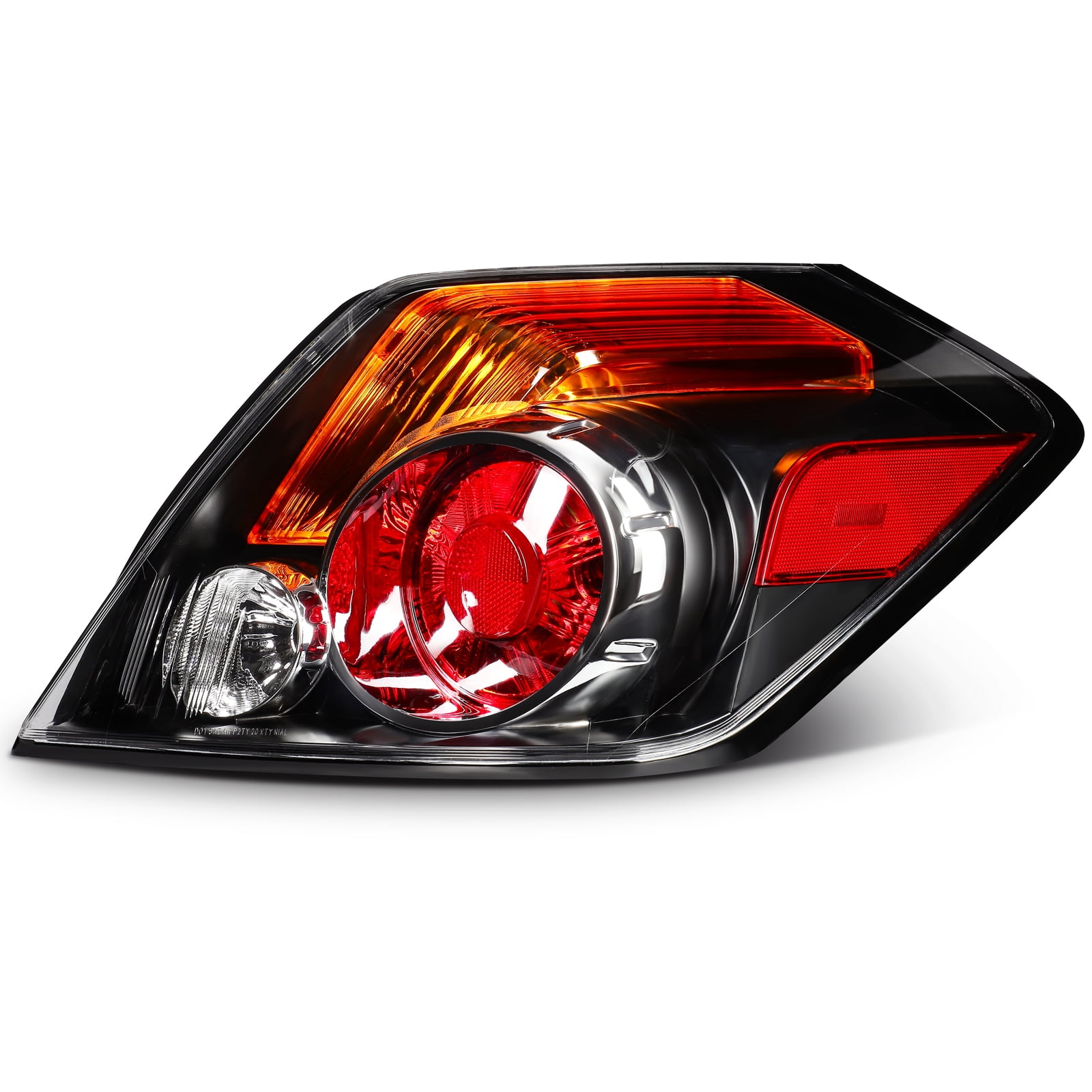 ECCPP Taillight Assembly Fit 2007-2012 for Nissan Altima Sedan Black Housing Red Pair Tail lights 26555-ZN50A
