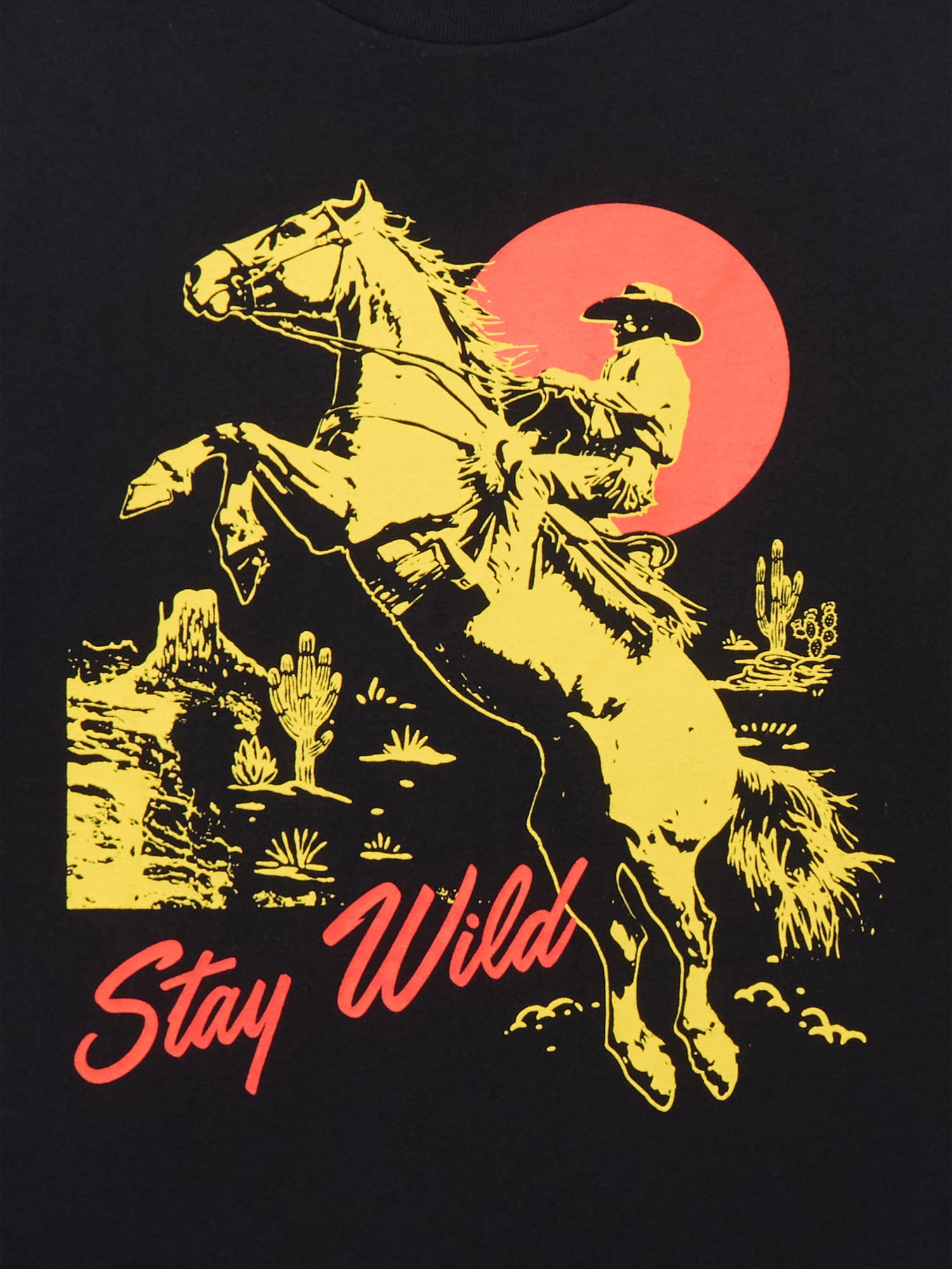 Wonder Nation Boys Western Stay Wild Graphic Tee, Sizes XS-XXL