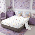 thumbnail image 4 of Manfei Floral Butterfly 7-Piece Twin Bedding,Romantic Flowers Bedding Comforter Set,Reversible, 4 of 6