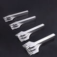 thumbnail image 4 of DIY Leather Tools Set Stainless Steel 2/5/10 Prong Flat Leather Chisel Hole Piercing Punching Tool Kit, 4 of 9