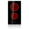 thumbnail image 1 of VEVOR Built in Electric Stove Top, 20 x 11.6 inch 2 Burners, 240V Glass Radiant Cooktop with Sensor Touch Control, Timer & Child Lock Included, 9 Power Levels for Simmer Steam Slow Cook Fry, 1 of 9