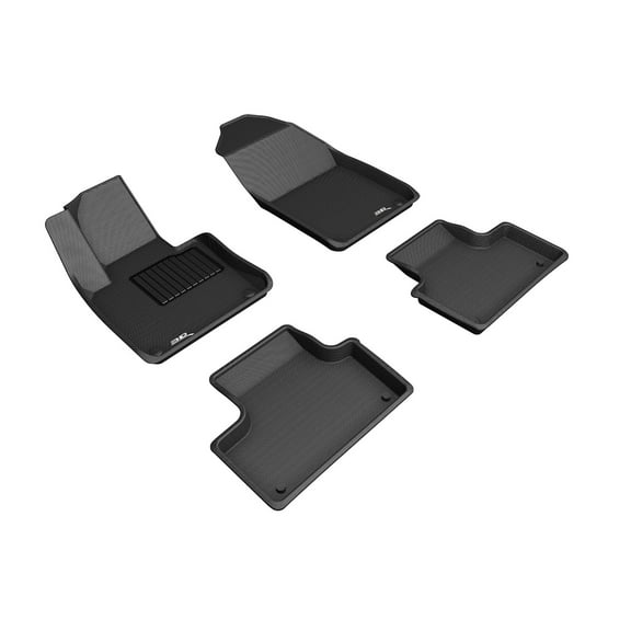 3D MAXpider Custom Fit Kagu Floor Mat (Black) Compatible with Volvo Xc60 T8 Twin Engine 2018-2025 - Full Set