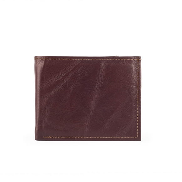 Billetera de Caballero AngeLozano De Piel Vacuna Billetera Café