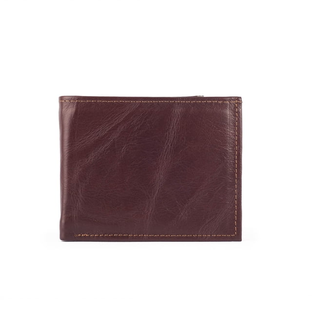 Billetera de Caballero AngeLozano De Piel Vacuna Billetera Café