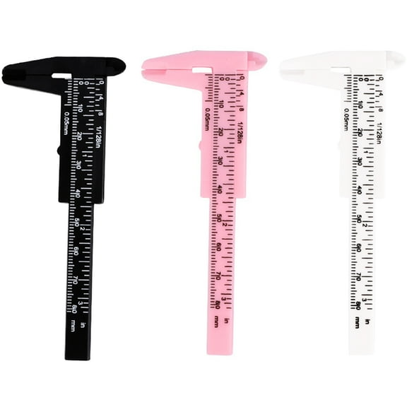 Brow Mapping Tool Vernier Caliper Eyebrow Measuring Ruler Plastic Sliding Gauge Ruler for Eyebrow Tattooes Brow Artists