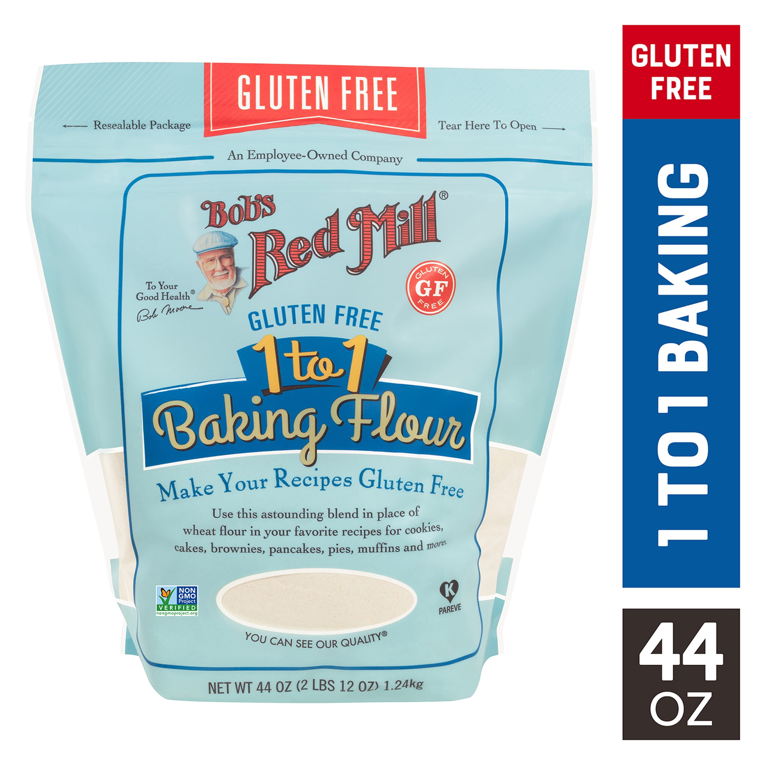 Bob's Red Mill Gluten Free 1-to-1 Baking Flour, 44 oz Bag