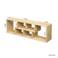 thumbnail image 6 of Double L-Shaped TV Stand with Storage Cabinets, Extendable & Twistable Display Shelf for Living Room, Oak, 6 of 8