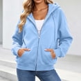 thumbnail image 4 of Hoodies For Women Oversized Casual Solid Color Drawstring Hooded Comfortable Fashion Regular-Fit Hoodie Sweatshirts (Available in Plus Size) With Pockets, 4 of 9