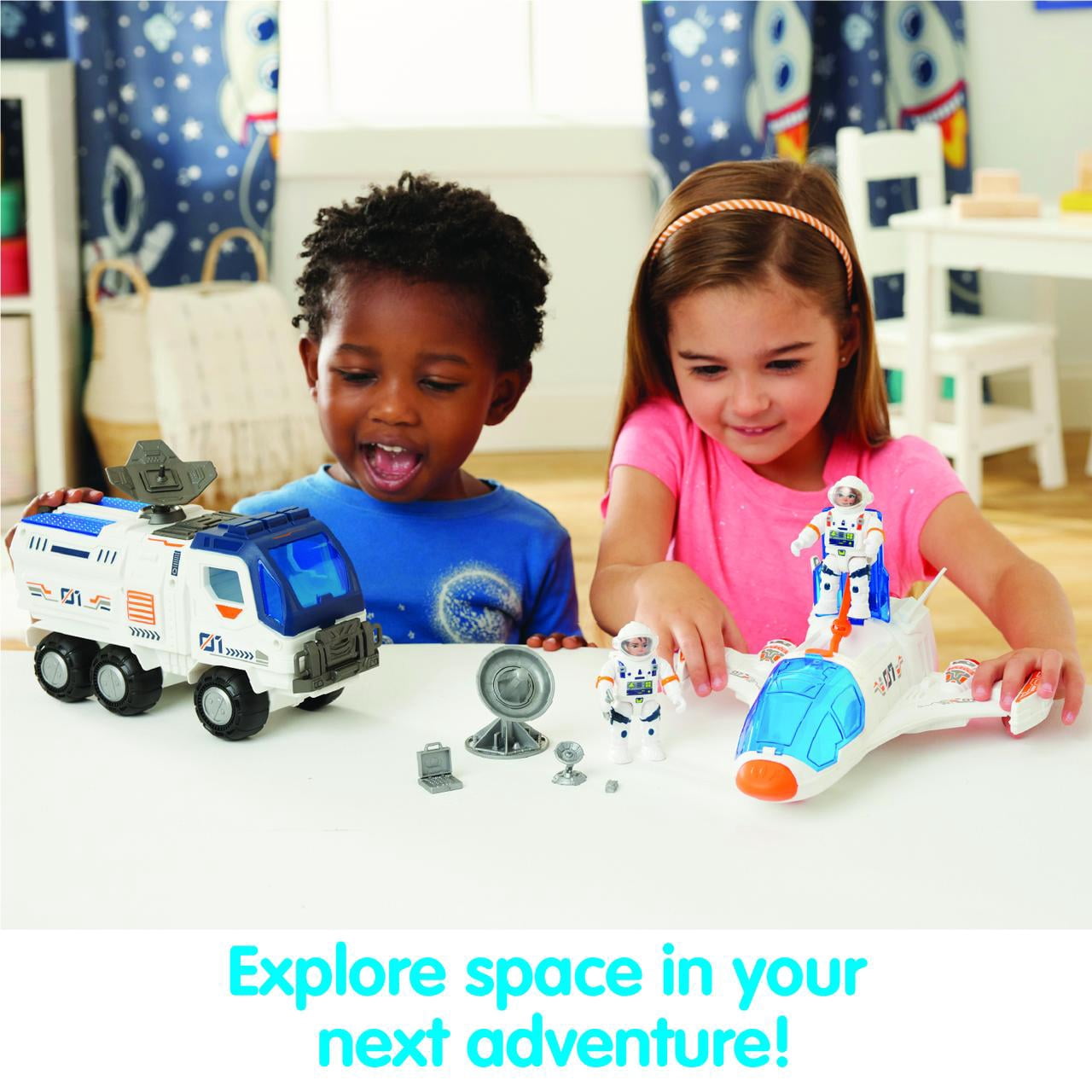 Kidoozie Interstellar Shuttle Mission – Shuttle, Space Rover, Astronauts & Accessories – Ages 3 Years+