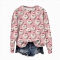 thumbnail image 4 of Towmus Christmas Sweatshirt Women Funny Christmas Pullover Xmas Santa Prints Long Sleeve Tops, 4 of 6