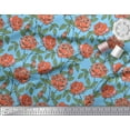 thumbnail image 2 of Soimoi Tissu en Jersey de Coton Imprimé Feuilles & Roses 1 Yard 58 Pouces de Large, 2 of 3