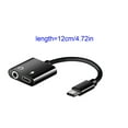 NGHnuifg 2in1 TypeC to 3.5mm Headphone Jack Adapter Earphone Aux