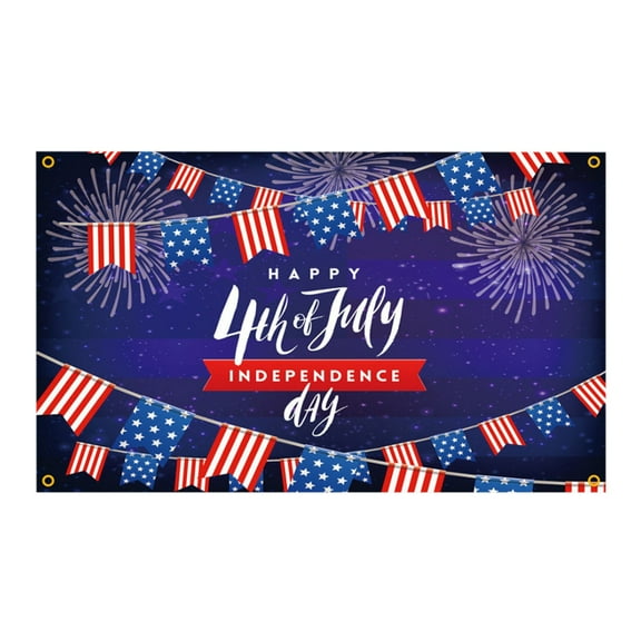 Hvmvliv 4th of July Backdrops (35x59in) Independence Day Backdropss Memorial Day Decorative Background 4th of July Party Supplies Outdoor Party USA Backdrops Multicolor