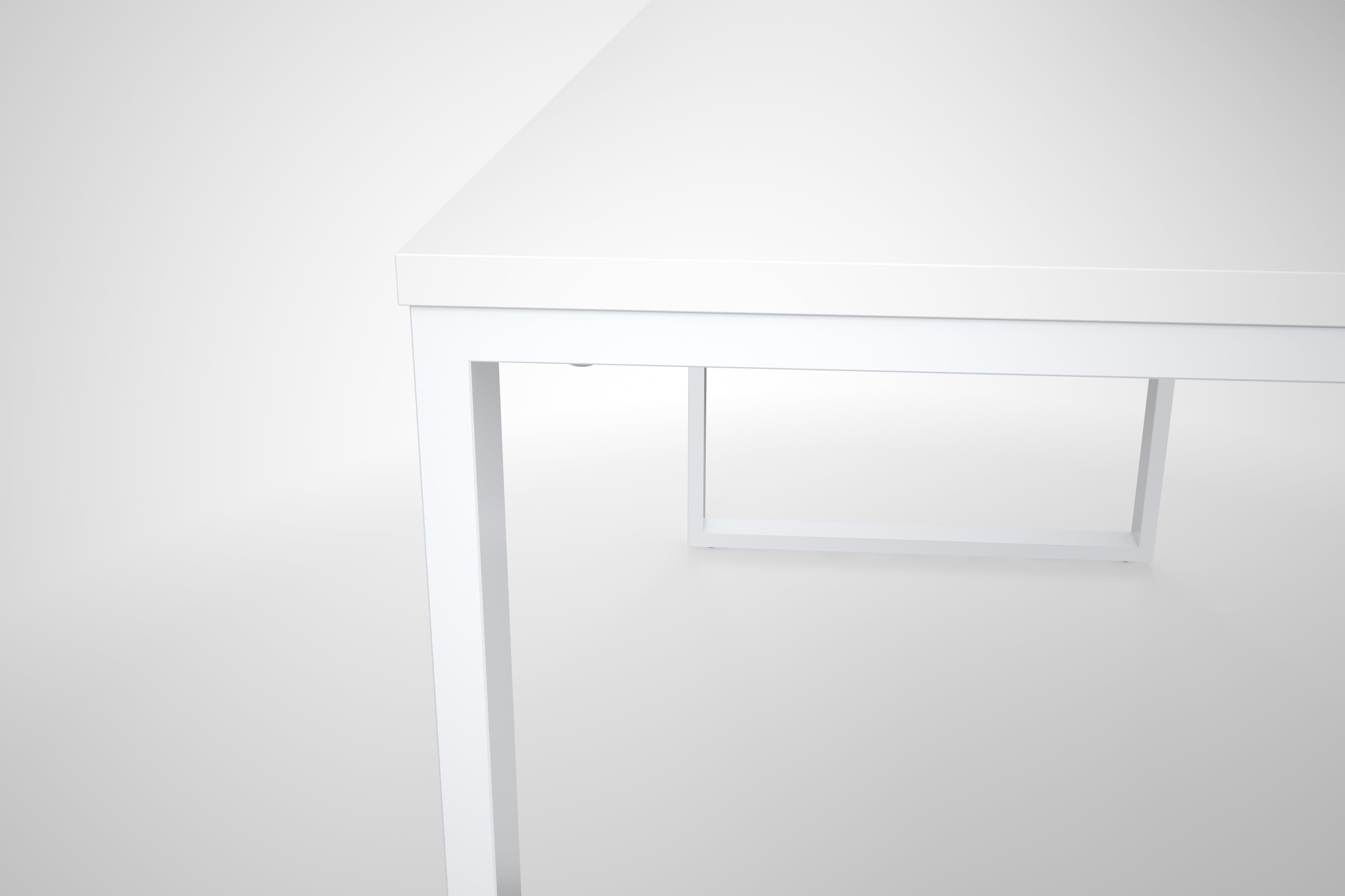 HON Basyx 55” Commercial-Grade Executive Desk, in White/White (BSX55MOLWWH)