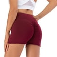 thumbnail image 3 of Charmgo Womens Shorts Clearance, Women Sports Shorts Gym Workout Waistband Skinny Yoga Short Pants Running Shorts for Women Shorts for Women Capri Pants for Women Wine, 3 of 6