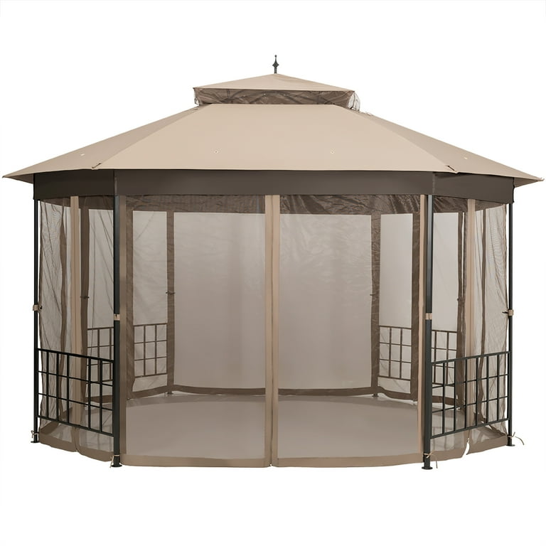 Costway 10' x 12' Steel Octagonal Patio Gazebo Canopy