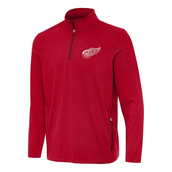 Men's Antigua  Red Detroit Red Wings Perilous Quarter-Zip Sweatshirt