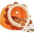 thumbnail image 1 of Cama para gatos, cama para gatos de interior con manta, nido con forma de león para gatos, gatitos, perros, cachorros, conejos y hurones., 1 of 5