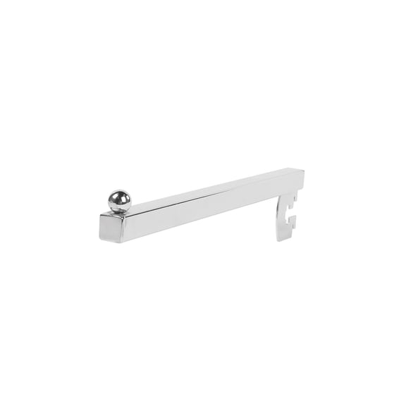 SSWBasics 12 inch Straight Chrome Faceout for Slotted Standard - ½ inch slots 1 inch on center - Pack of 5