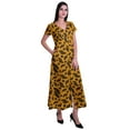 thumbnail image 4 of Moomaya Robe Longue Maxi pour Femmes à Manches Courtes, Robe Formelle/décontractée avec Poches P-TTG, 4 of 6