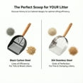 thumbnail image 4 of CrazyMall Heavy Duty Stainless Steel Cat Litter Scoop with Solid Wood Handle, Silver Round Holes, 4 of 10