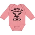 thumbnail image 3 of Inktastic Handpicked for Earth by My Aunt in Heaven with Angel Wings Boys or Girls Long Sleeve Baby Bodysuit, 3 of 5