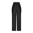 thumbnail image 4 of Idoravan Women's Plus Size Pants Clearance Fashion Women Trousers Full Pants Casual Straight Solid Color Suit Pants, 4 of 8