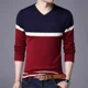 thumbnail image 4 of Ropa para hombre Jerseys Camiseta Suéter de punto liso negro Sudaderas baratas a rayas para hombre Cuello de cigarrillo Manga larga 100% Street A, 4 of 5