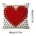 thumbnail image 3 of Valentines Pillow Covers 18x18 Inch, Black Polka Dot Red Love Heart Throw Pillows Case, Valentine's Day Anniversary Decorative Cushion Covers Farmhouse Outdoor Decor for Home Sofa Bed Valentine Gift, 3 of 6