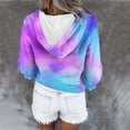 thumbnail image 6 of ShomPort Hooded Sweatshirts for Women Casual Long Sleeve Sports Tops 3 Buttons Neck Hoodies with Pockets, 6 of 6
