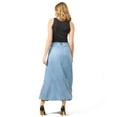 thumbnail image 4 of MeMoi Women's Flared 4-Panel Lyocell Denim Maxi Skirt - Womens - Female (L, Medium Wash), 4 of 6