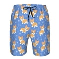 thumbnail image 4 of Naloa Kawaii Corgi Men's Beach Shorts, Surfing shorts, Swim trunks, Quick Dry Swim Trunks for Surfing Beach Fun - XX-Large, 4 of 9