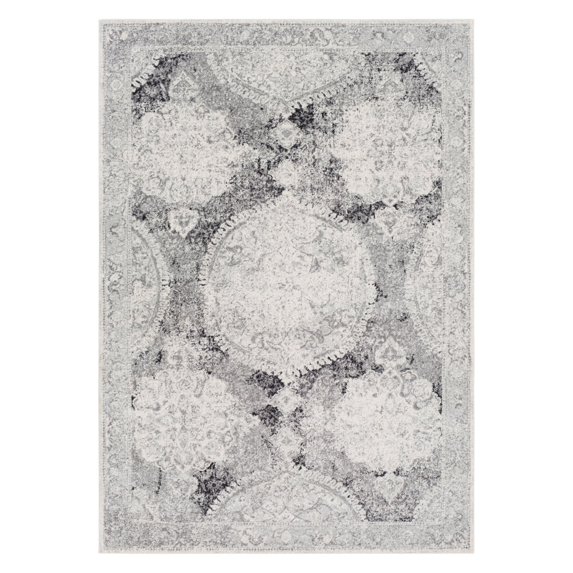 Surya Harput HAP-1041 24 x 36" Rectangle Fabric Area Rug in Medium Gray/Charcoal