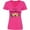 Hot Pink, variant on Inktastic Merry Christmas Cute Sloth with Santa Hat and Lights Women's V-Neck T-Shirt