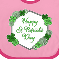 thumbnail image 4 of Inktastic Happy St. Patrick's Day Clovers Boys or Girls Baby Bib, 4 of 4