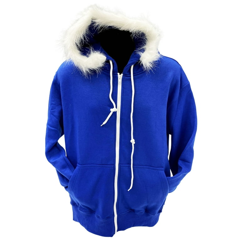 Blue hoodie with white hood new arrivals