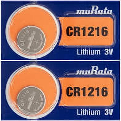 Sony Murata CR1216 3V Lithium Coin Battery - 2 Pack   FREE SHIPPING!