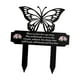 thumbnail image 2 of Marcador de tumba conmemorativo, estaca de jardín de mariposas, entierro, resistente a intemperie, decoración de cementerio, placa, letrero para Negro, 2 of 8