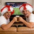 thumbnail image 3 of Mardi Gras Synthetic Wig Carnival Curly Colored Wig Hair 2026 Soccer Sport Cup Fan Wig Red White Flag Soccer Fans Support Wig for UK Gift Party Supplies Comfortable Breathable(F), 3 of 4
