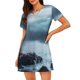 thumbnail image 1 of Disketp Lighthouse in a Stormy Sea para Camisón Corto de Manga Corta para Mujeres, Camisón Cómodo con Escote Redondo, Bonito y Confortable, 1 of 6