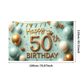 thumbnail image 3 of Glitter Crown Happy Birthday Banner Gold 50th Celebration Banner Decorative Flags for Milestone Party Indoor Celebration Event Decoration, 3 of 8