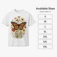 thumbnail image 4 of Monarch Butterfly Wildflower Graphic T-Shirt – Vintage Botanical Meadow Tee, Unisex Sizes S–4XL, 4 of 9