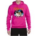 thumbnail image 2 of Wild Bobby, Cute Pug Life Living, Animal Lover, Unisex Graphic Hoodie Sweatshirt, Fuschia, 3X-Large, 2 of 4