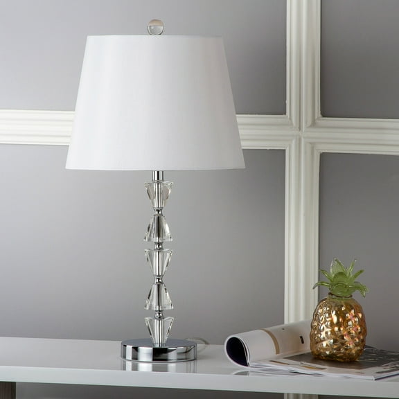 SAFAVIEH Deco Prism Crystal Lamp (Set of 2) | Clear / White |