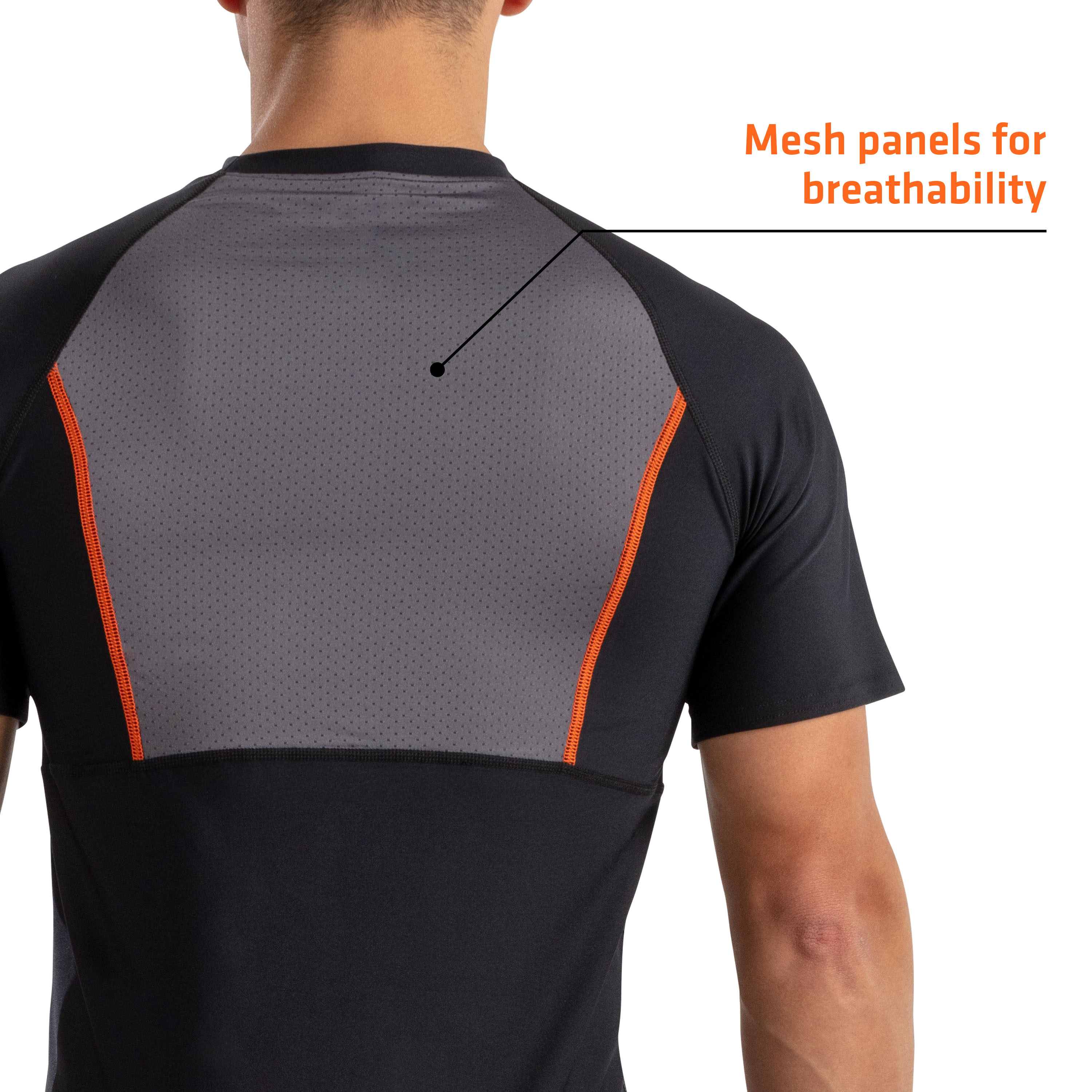 Shock Doctor Sport Short Sleeve Compression Top, Black, Adult Small, Unisex