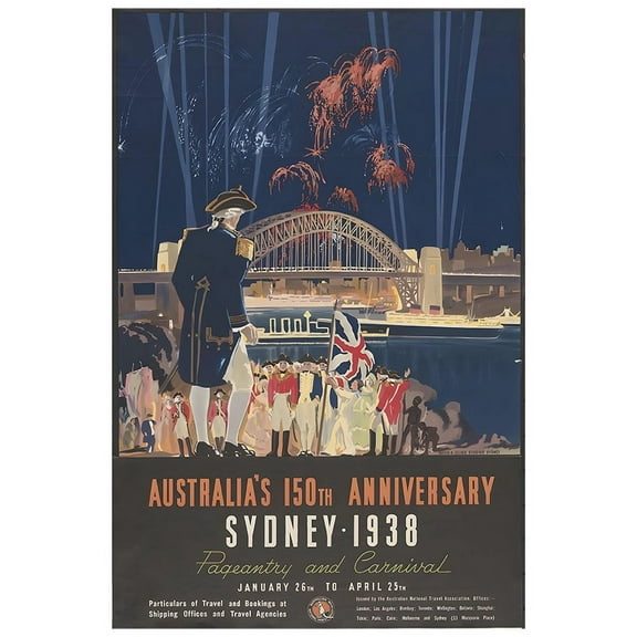 Australia - Sydney 1938 - Vintage Travel Poster (8x12Inches(US/CANonly))