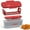 Transparent red-2, variant on Two-Piece Batter Shaker Bowl with a Lid, Designed for Easy Seasoning of Bread Flour, Perfect for Fried Chicken, Fish, Onion Rings, And More