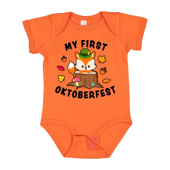 Inktastic My First Oktoberfest with Fox Boys or Girls Baby Bodysuit