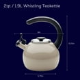 thumbnail image 6 of Circulon 48169 2-Quart Whistling Gray Teakettle with Flip-Up Spout, 6 of 6