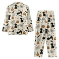thumbnail image 4 of Kuiaobaty Cat Pumpkin Print Pajamas Set for Womens Spider Web Causal Home Loungewear Sleepwear Set of 2 Pieces Halloween Long Sleeve Loose Tops and Long Pants, 4XL, 4 of 7